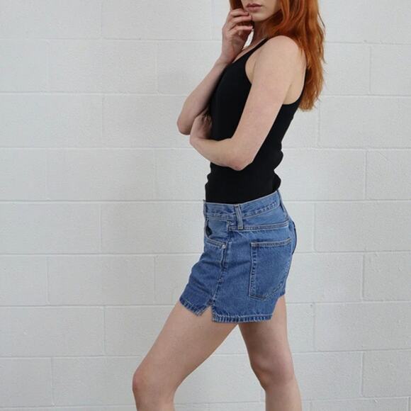 Etica Anthropologie Haven High Waist Relaxed Denim Shorts Blue 30 NWT - Picture 4 of 15